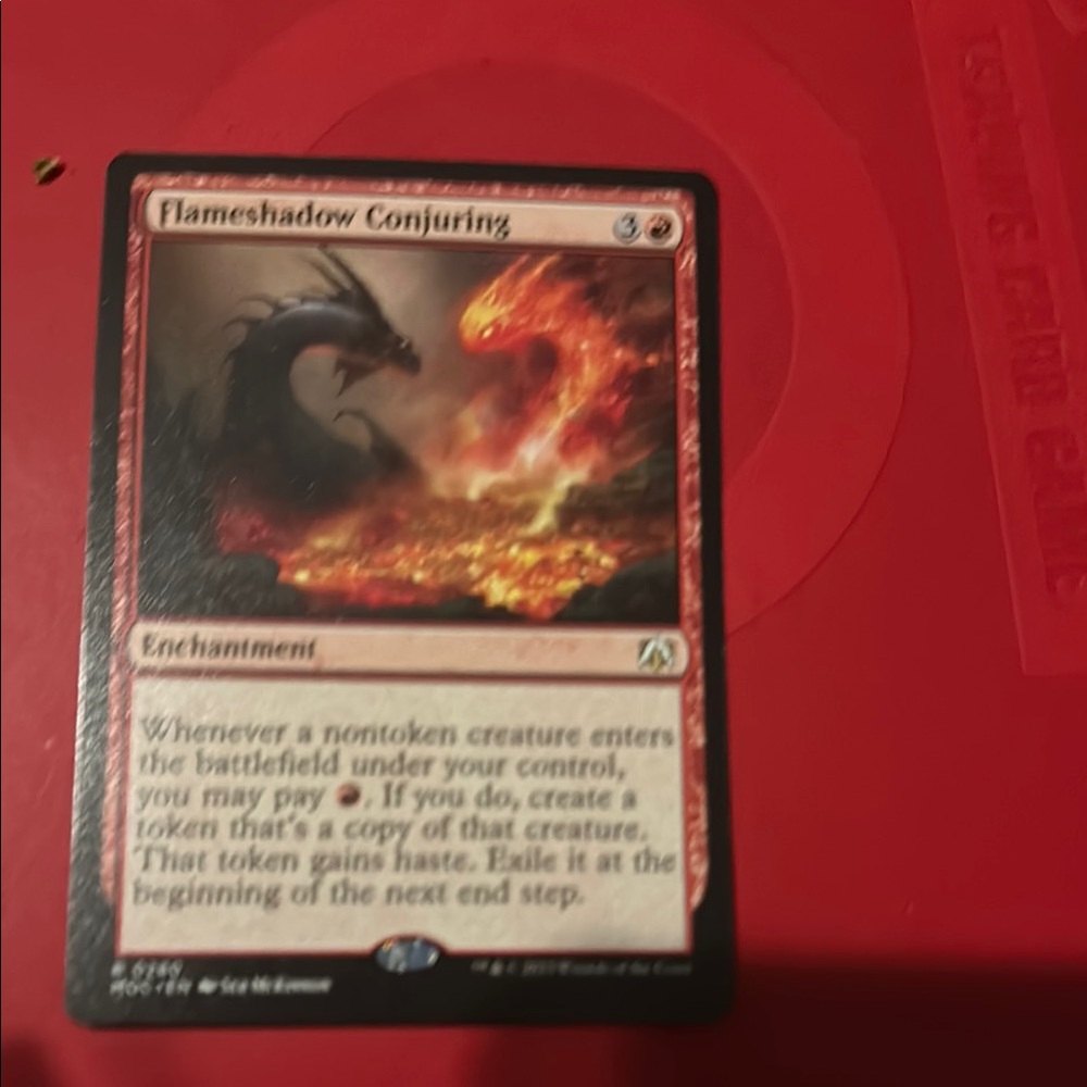 Magic: The Gathering Flameshadow Conjuring Card - Red and Black